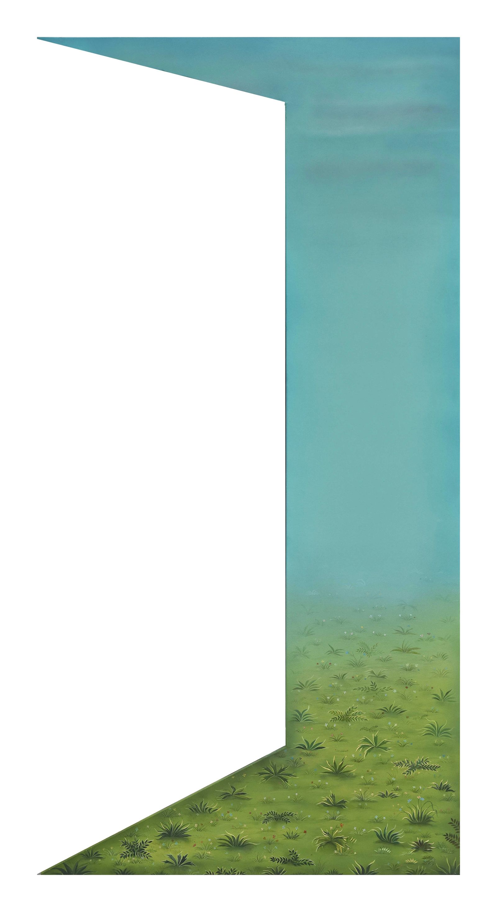 PEEKING THROUGH DREAMS,Medium; Acrylics on canvus, Size;78 inches height, 36 inches width, Year 2023, Artist; Shahid Hassan Boni copy