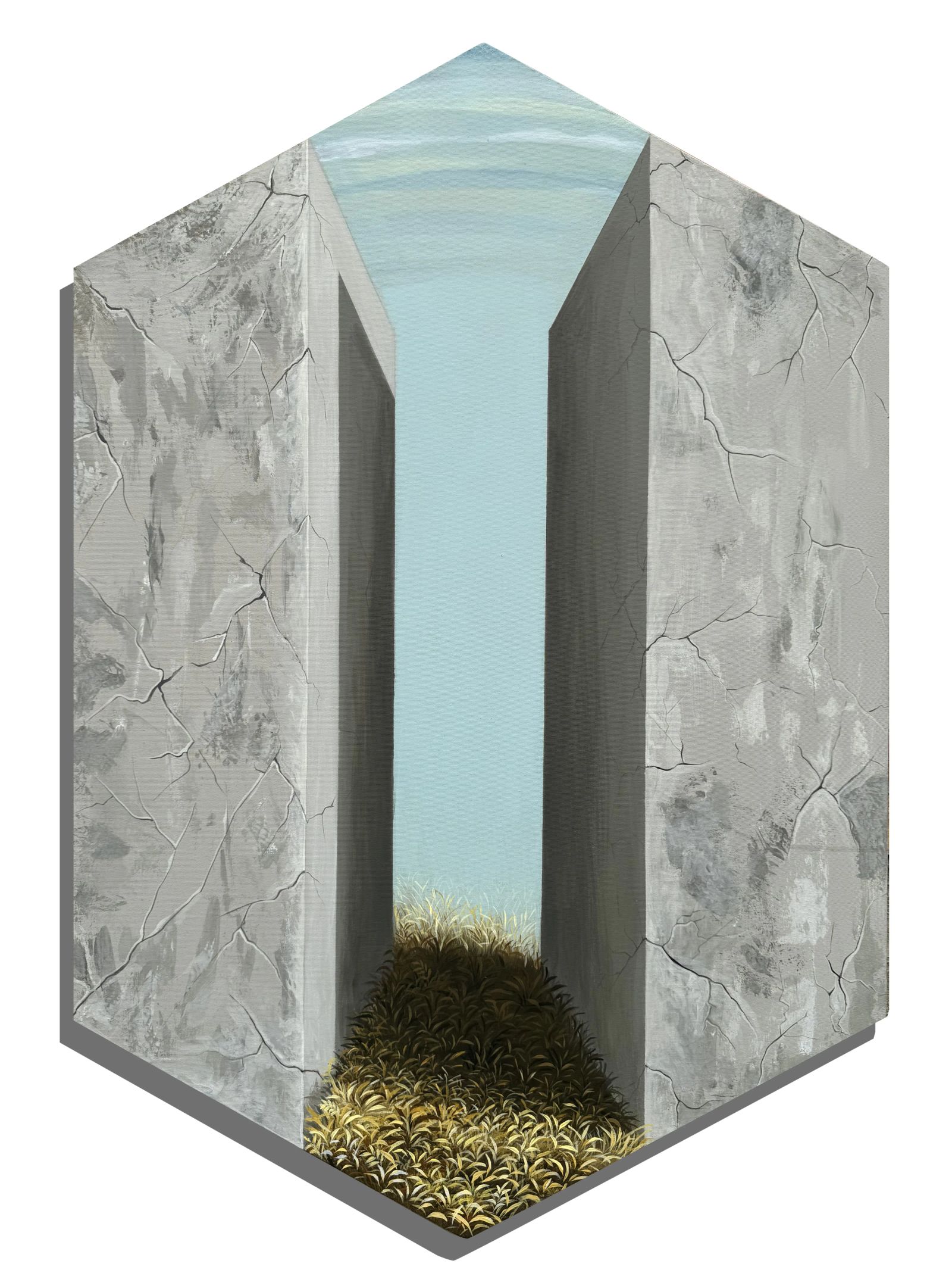 SANDWICH, Medium; Acrylics on canvus, Size;36 inches height, 24 inche width, Year 2025, Artist; Shahid Hassan Boni