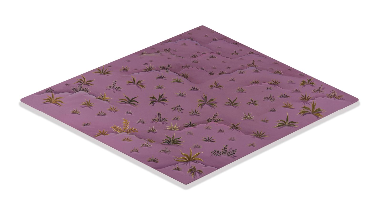 SOLITARY BLOOM, Medium; Matte acrylics on canvas, Size; 19 inches height,40 inches width, Artist; Shahid Hassan Boni, Year; 2023