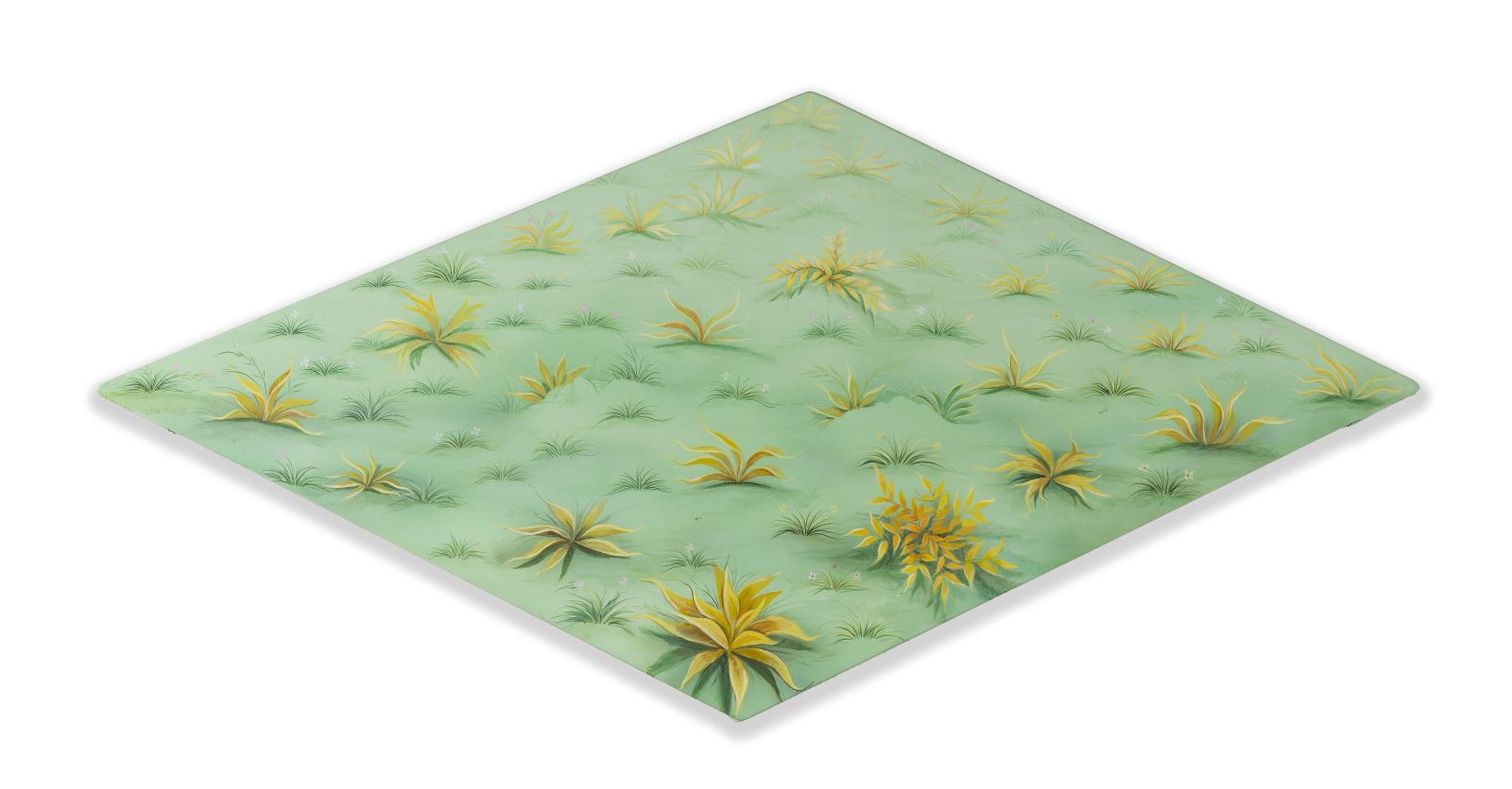 LIFE UNFURLING, Medium; Matte acrylics on canvas, Size; 19 inches height,40 inches width, Artist; Shahid Hassan Boni, Year; 2023