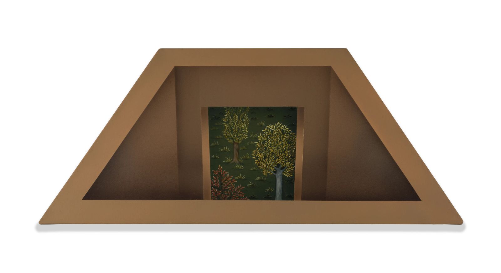 SOLITUDE SOWING SEEDS, Medium; Acrylics on Canvus, Size; 15 inches height, 36 inches width, Artsit; Shahid Hassan Boni, Year; 2024