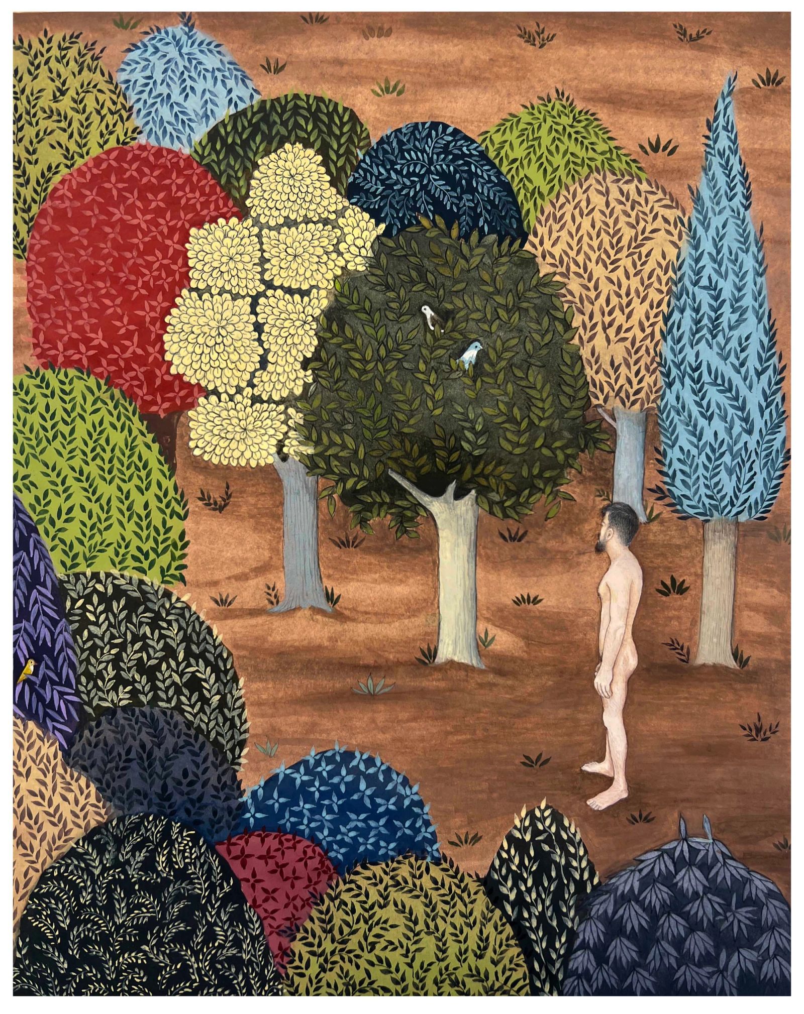 METAMORPHOSIS, Medium; Gouache on wasli, Size; 11 inches height, 8 inches width, Year; 2022, Artist; Shahid Hassan Boni copy