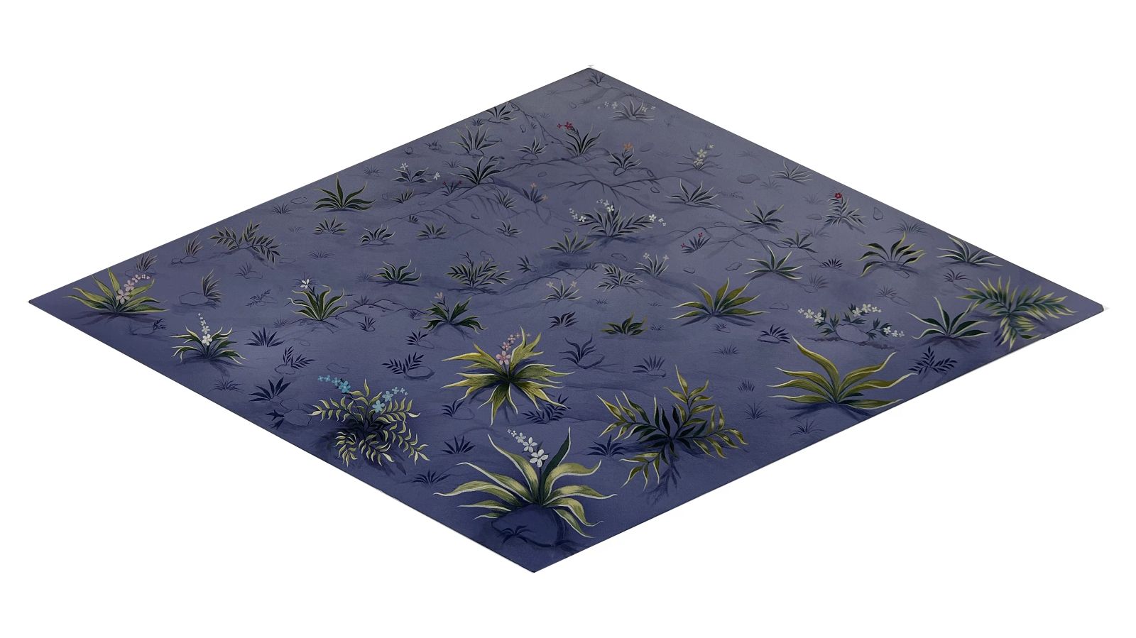 VIOLET DREAMSCAPE, Medium; Acrylics on Canvus, Size; 19 inches height,40 inches width, Artist; Shahid Hassan Boni, Year; 2023