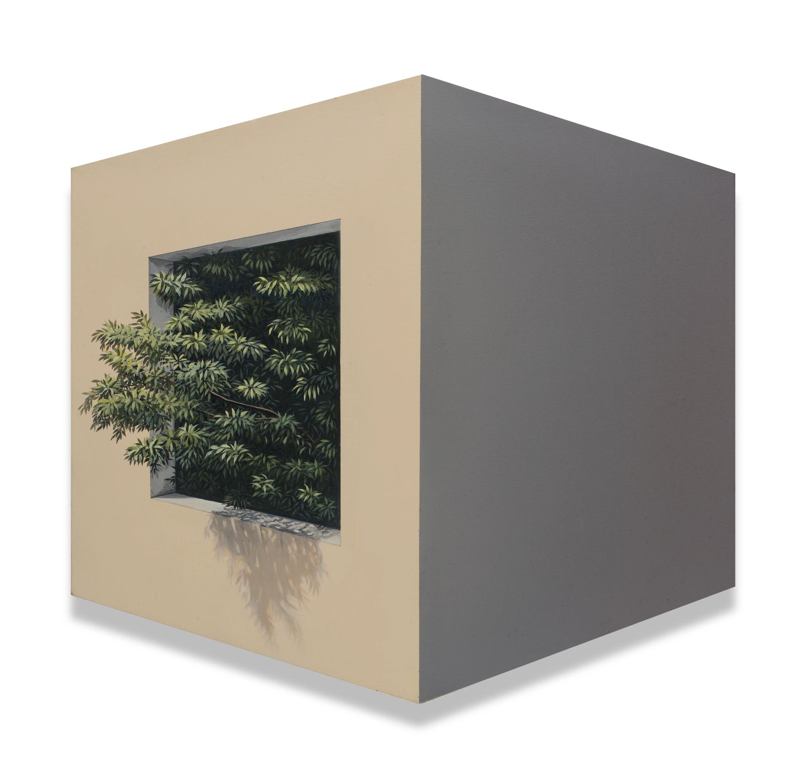 GROWHT ROOM, Medium; Acrylics on Canvus, Size; 58 cm  heigth 50.8 cm wide , Artist; Shahid Hassan Boni, Year; 2024