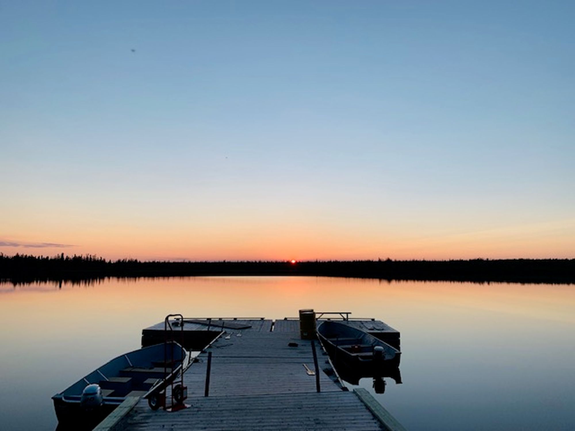 Sunset over a lake