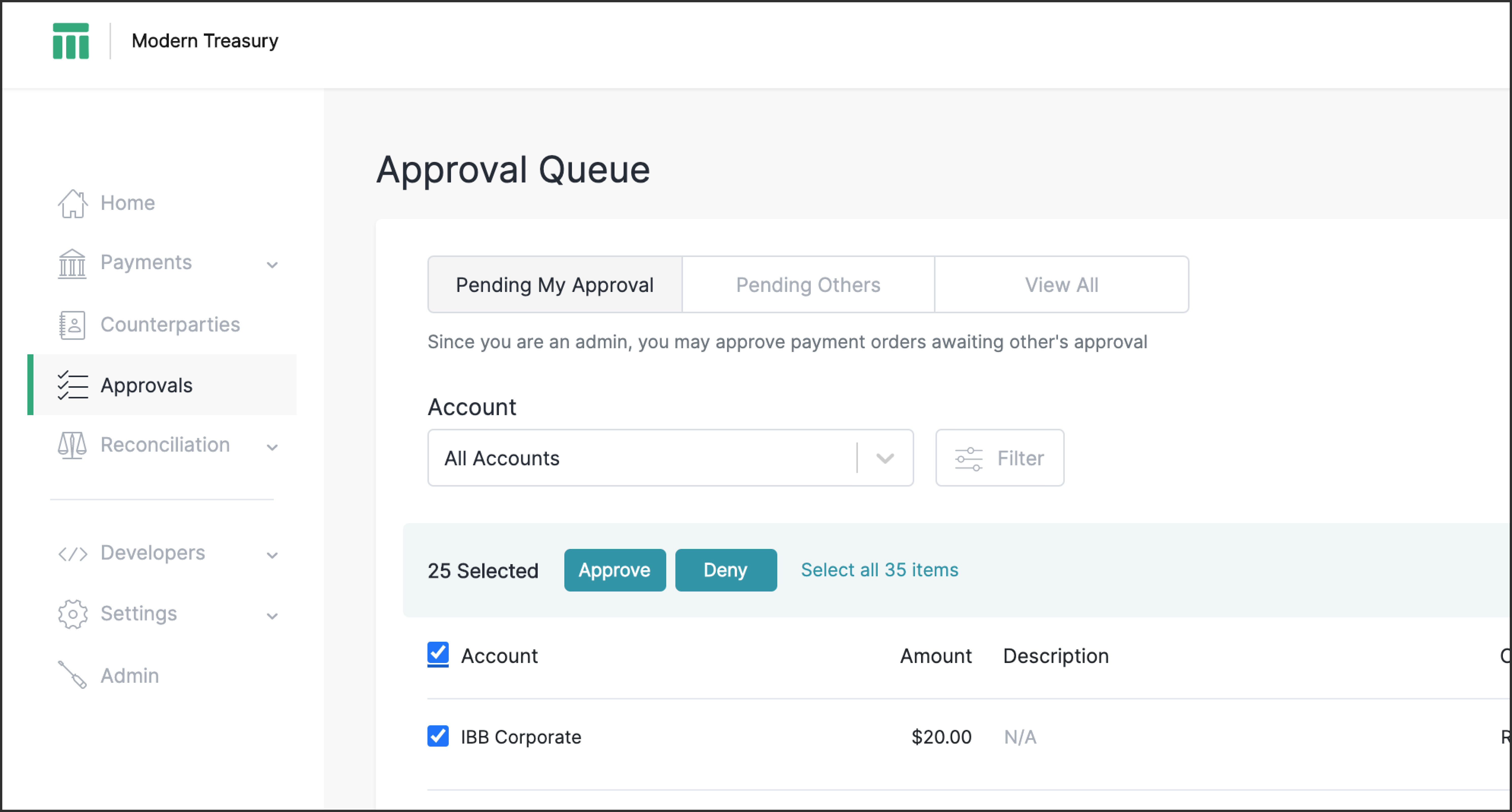 Screen: Approval Queue