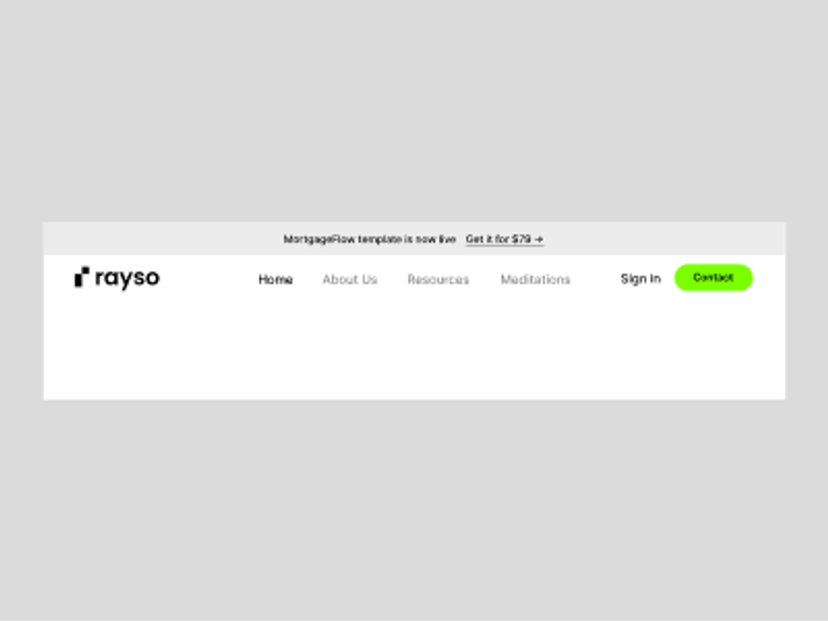 Navbar with Announcement Bar