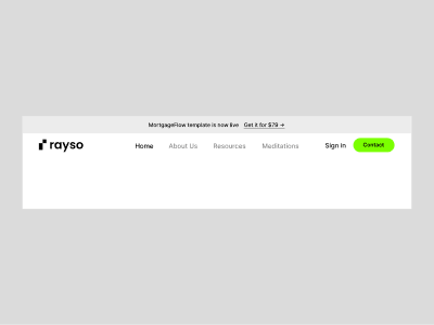 Navbar with Announcement Bar