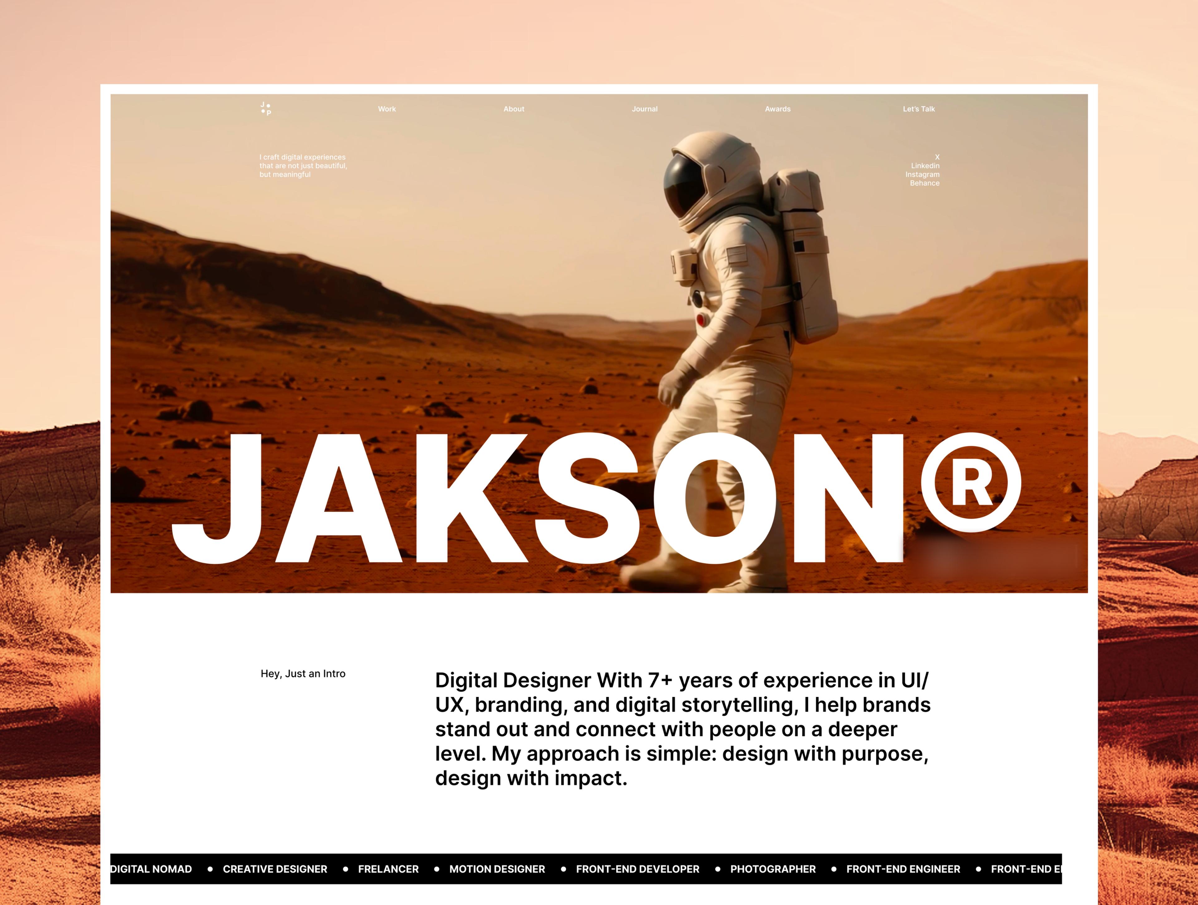 Jakson - Portfolio Template for Designers and Studios