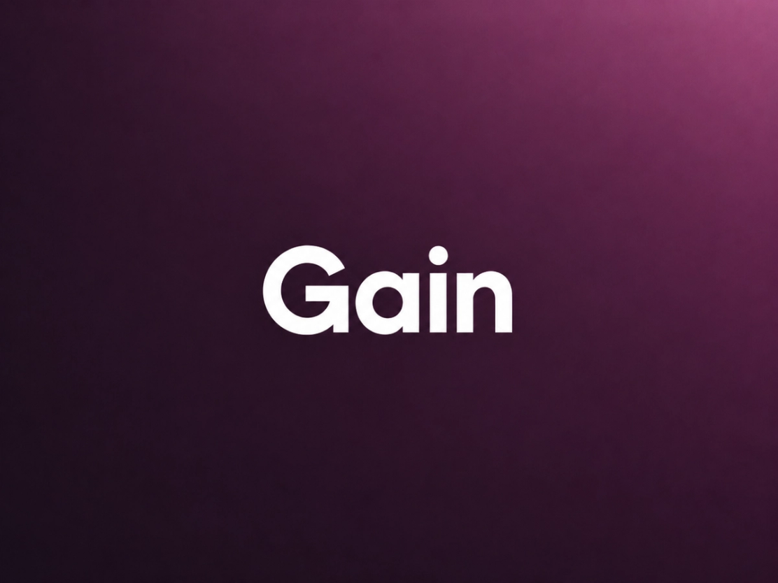 Gain Technology logotyp mot mörk bakgrund