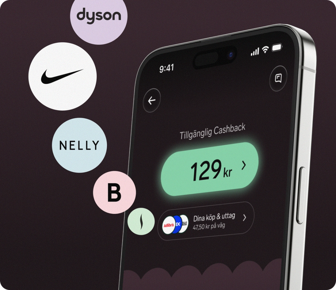 To telefoner som viser Dreams Cashback og partnerbutikker