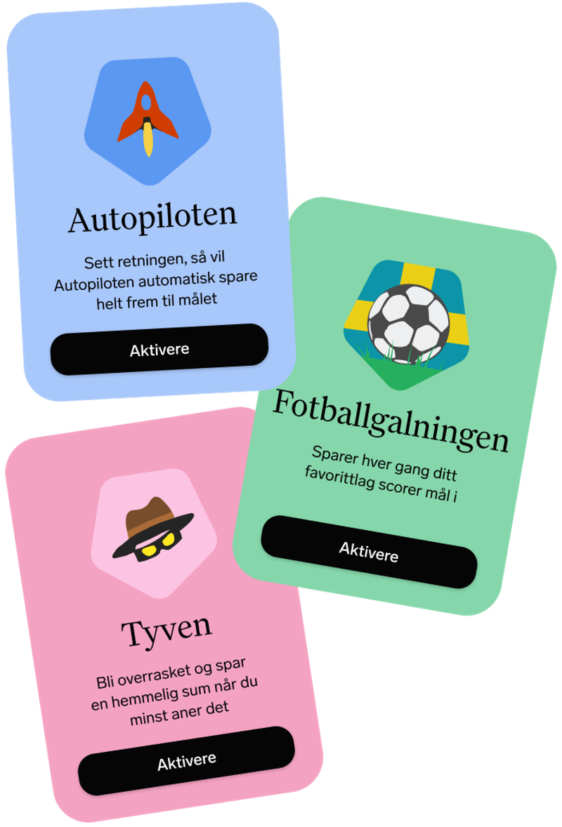 Sparetriks-kort i Dreams-appen