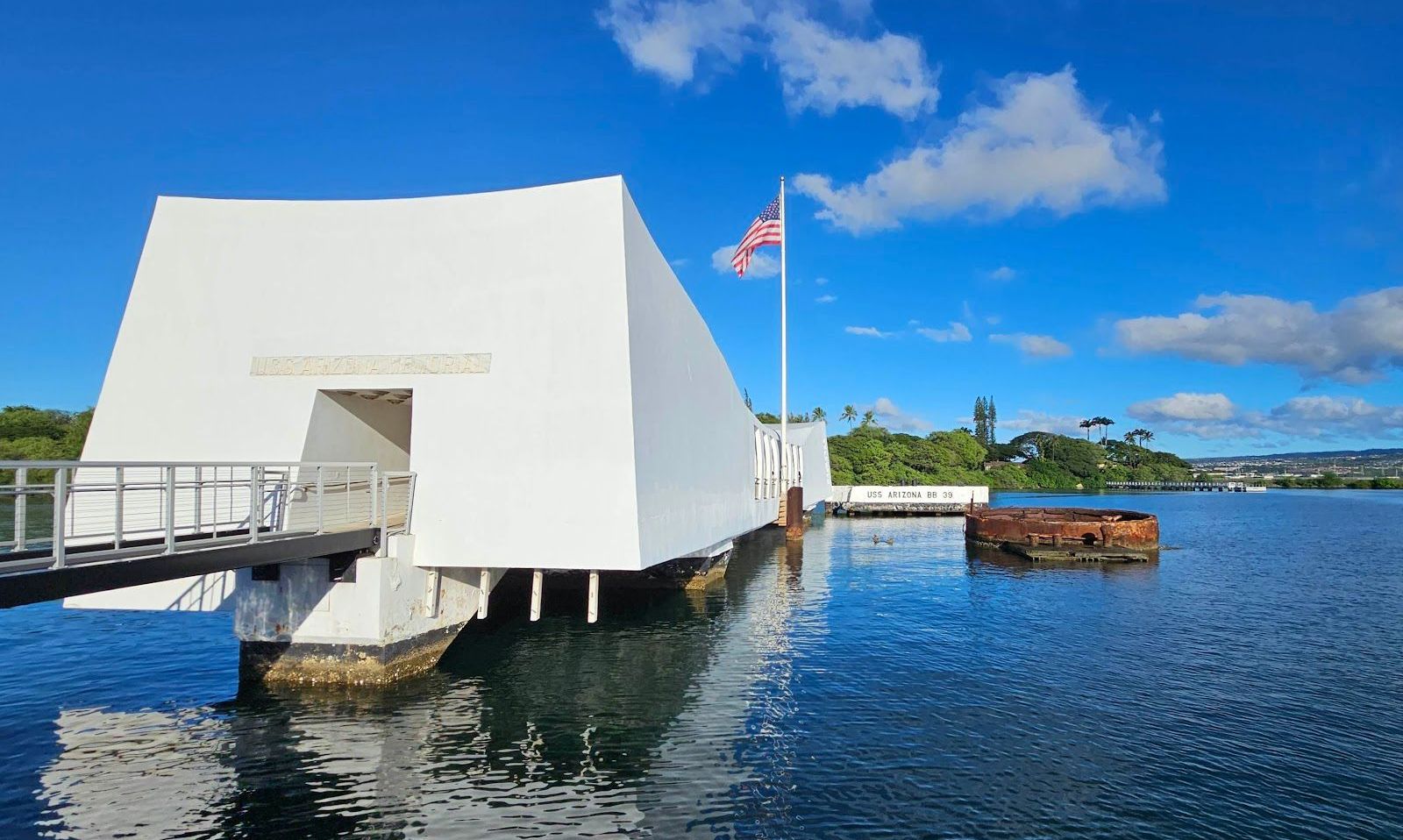 the USS Arizona Memorial at Pearl Harbor