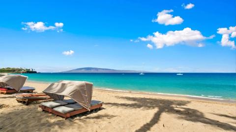 The beach in front of the Aston Maui Kaanapali Villas