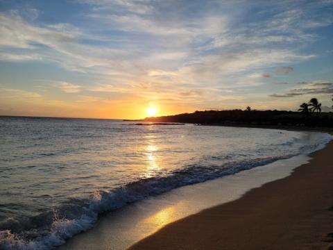 Salt Pond Beach Park at sunset