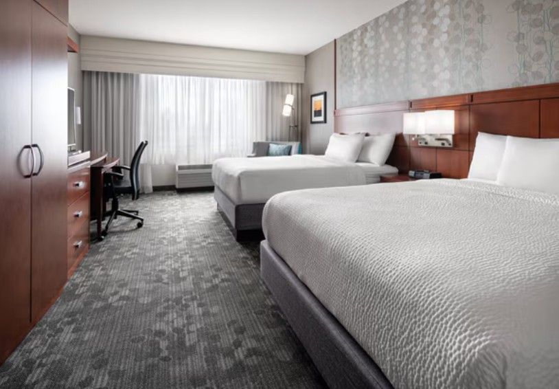 an interior photo of a standard room at the Courtyard by Marriott
