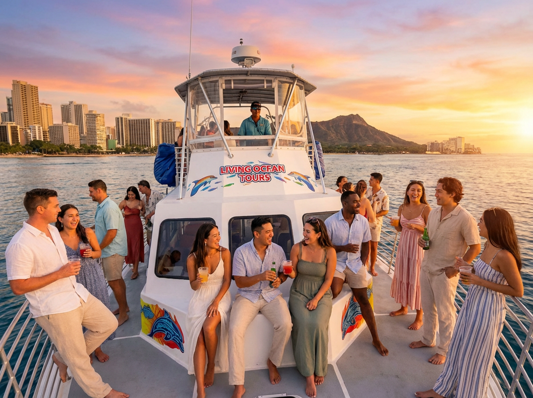 Photo 1 of Sunset Cruise Waikiki in Ala Moana & Mōʻiliʻili, Oahu