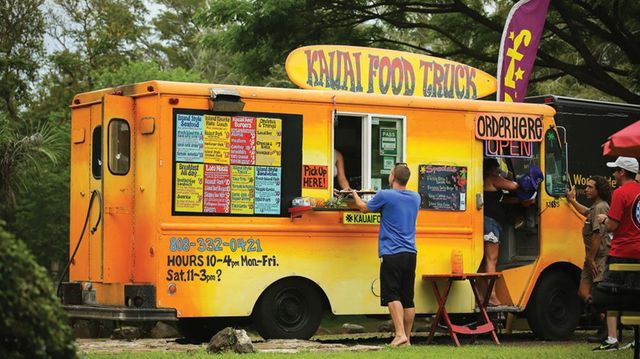 a food truck in Kauai