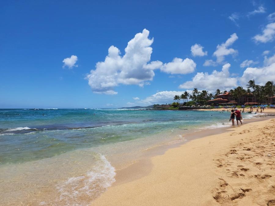 Poipu Beach in Poʻipū, Kaua‘i