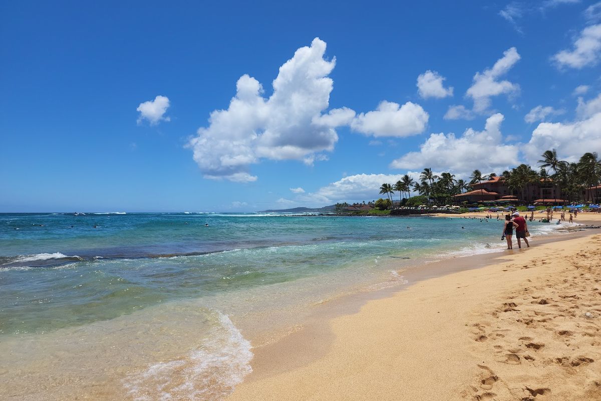 Poipu Beach in Poʻipū, Kaua‘i