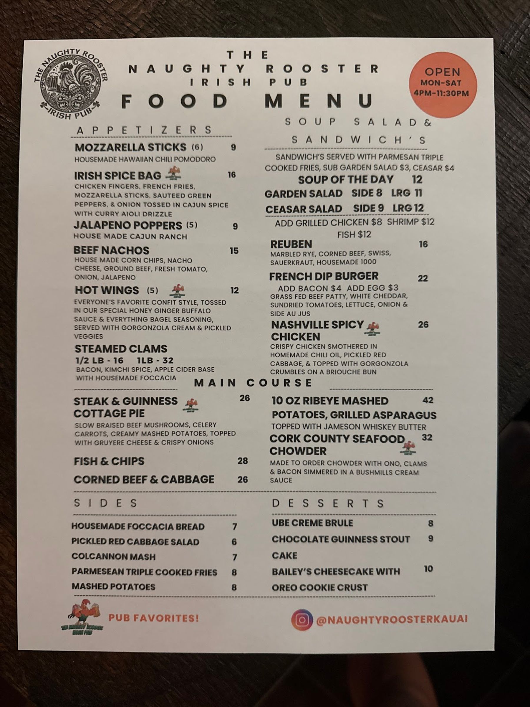 Photo 6 of The Naughty Rooster Irish Pub in Līhuʻe, Kauai