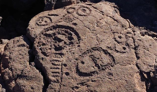 a petroglyph at the Waikōloa Petroglyph Reserve in Waikoloa, Big Island