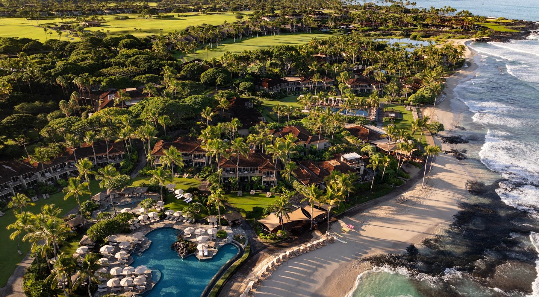 The Four Seasons Resort at Hualalai as seen from above