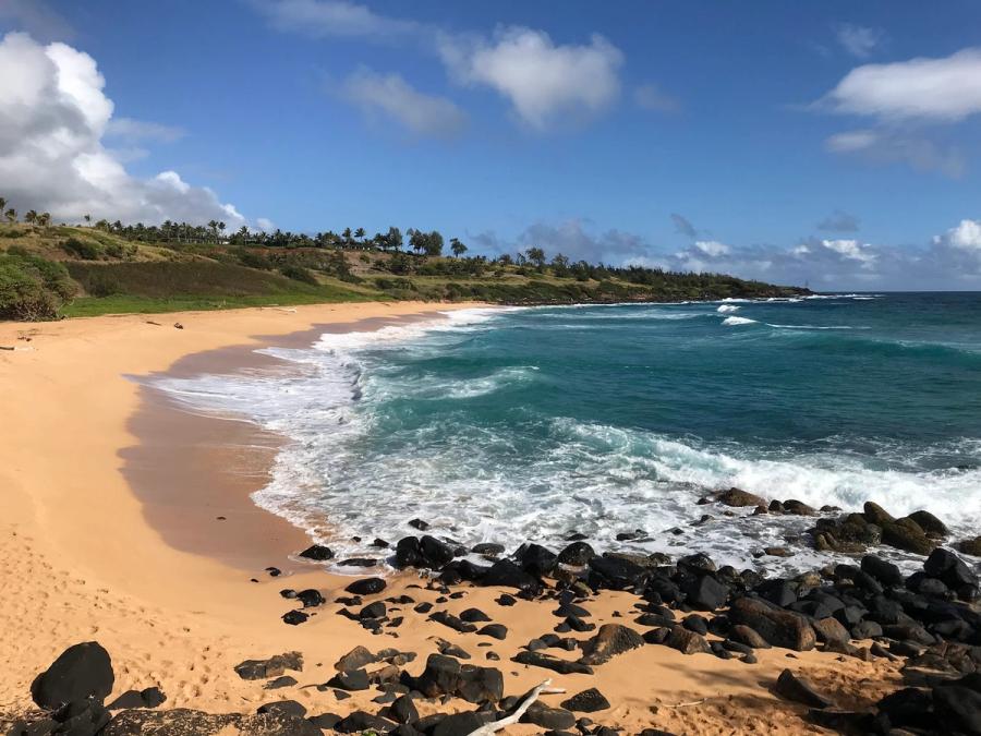 Paliku Beach (Donkey Beach) in Kapaʻa, Kaua‘i