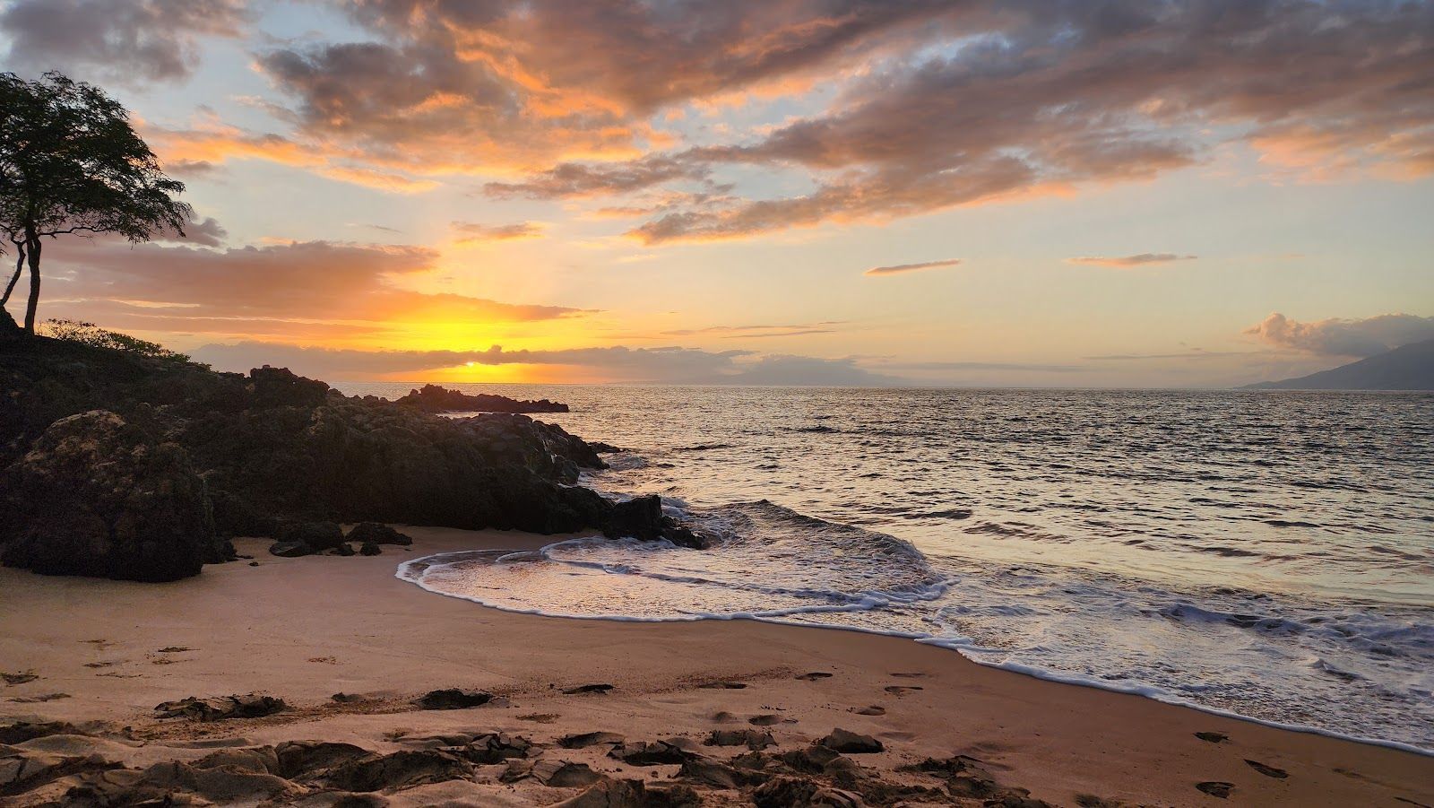 Maluaka Beach at sunset