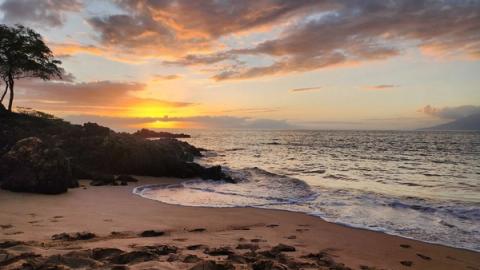 Maluaka Beach at sunset