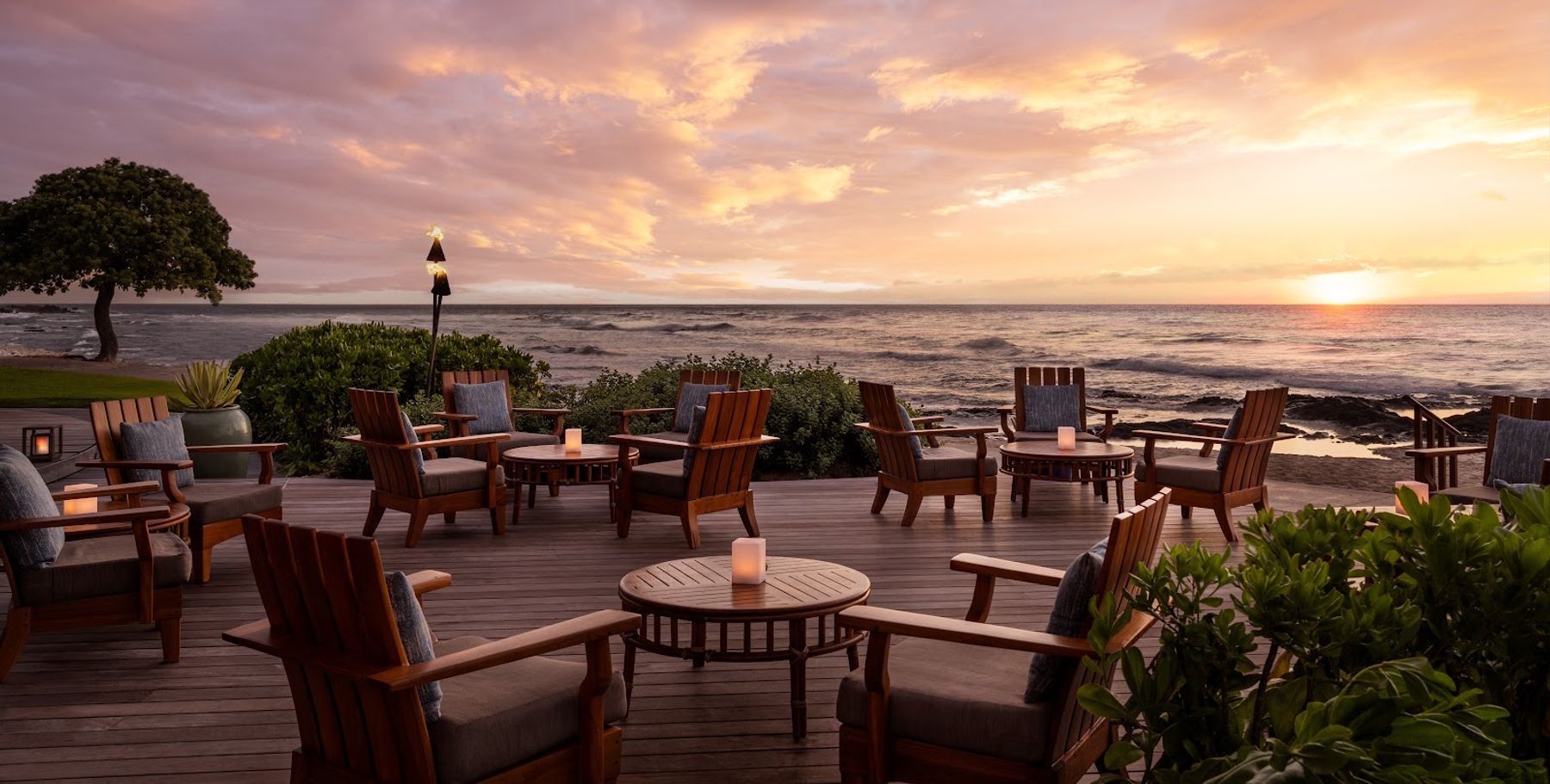 View from the Beach Tree Restaurant & Bar at Sunset
