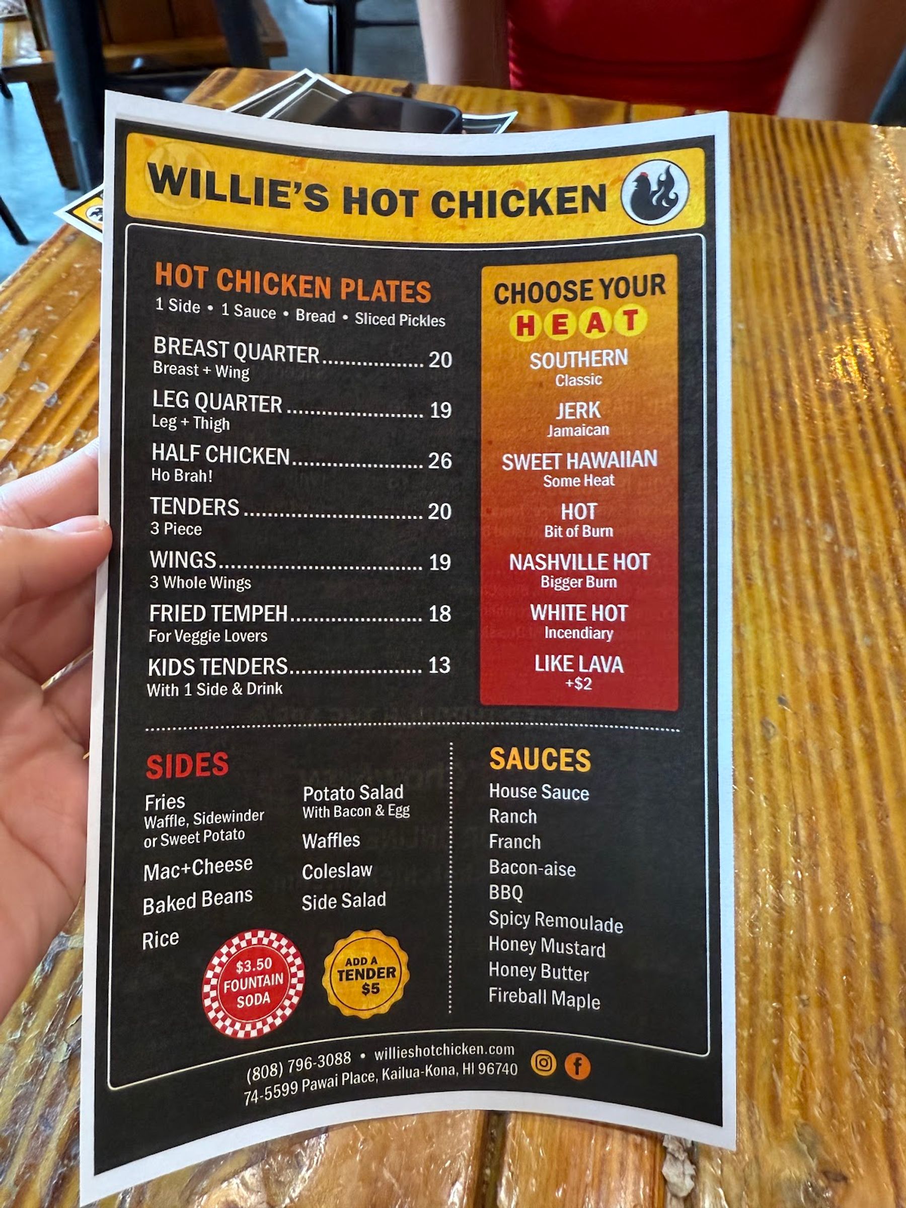 Photo 4 of Willie's Hot Chicken in Kailua-Kona, Big Island