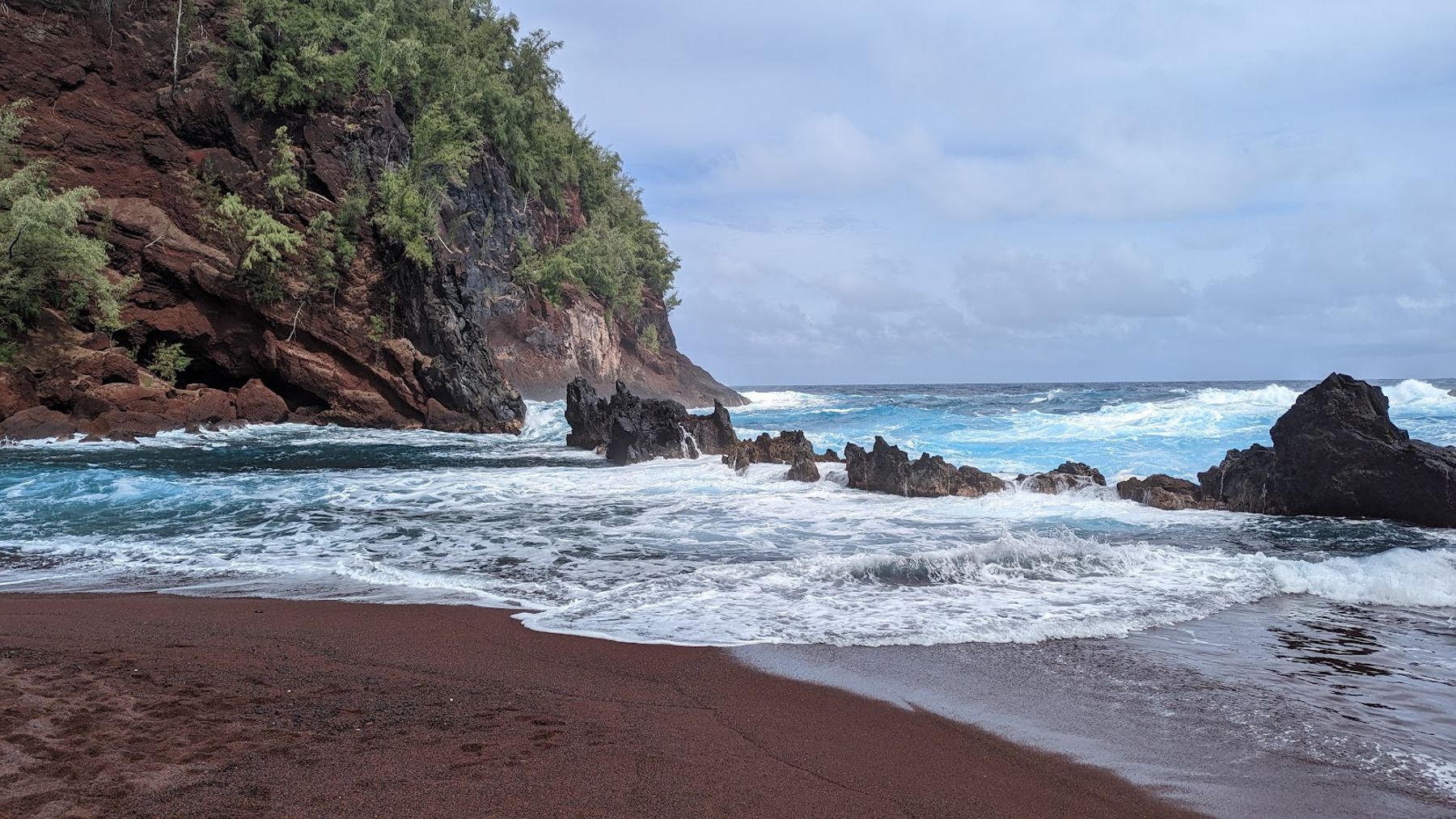 Photo 6 of Kaihalulu Red Sand Beach in Hāna, Maui