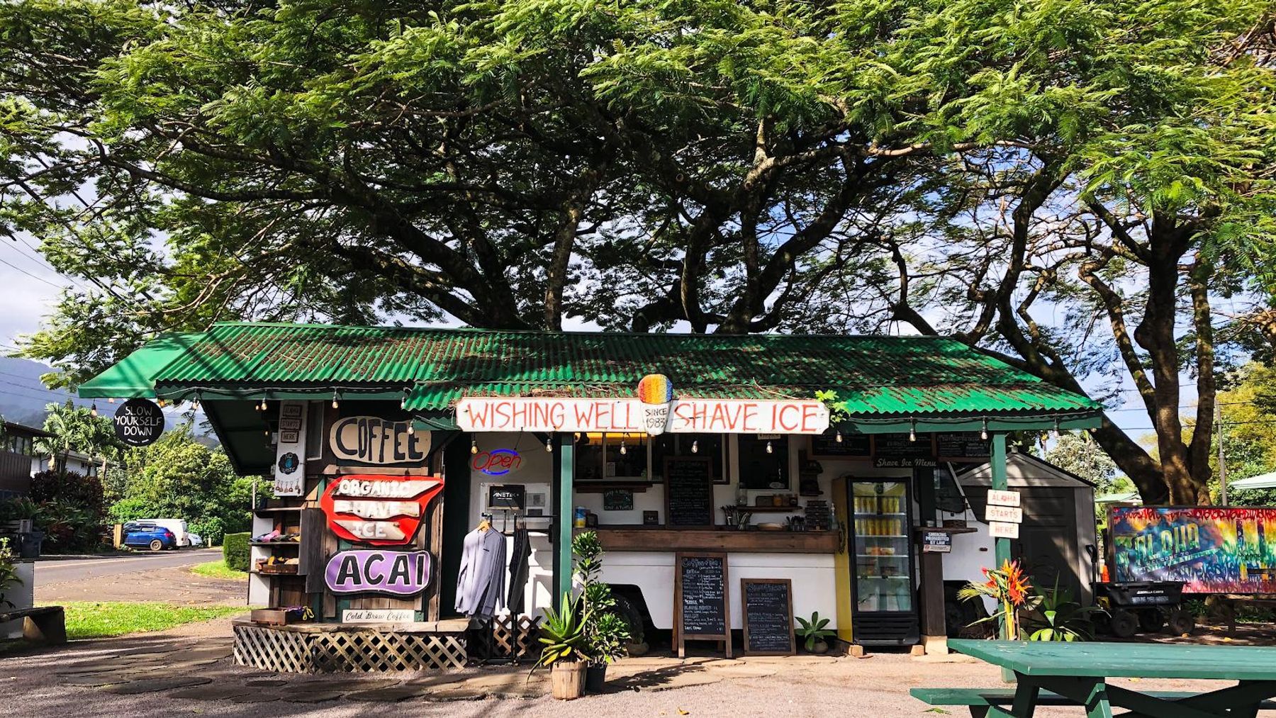 Wishing Well Shave Ice restaurant in Hanalei, Kaua‘i