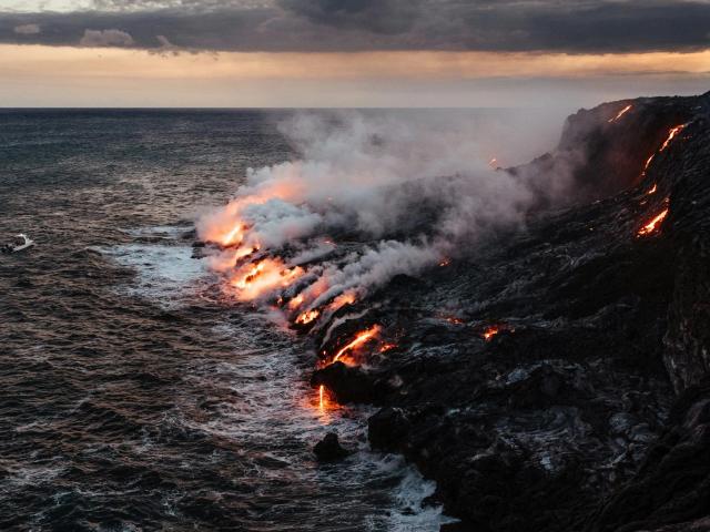 Volcanic landscape inside Hawaiʻi Volcanoes National Park.