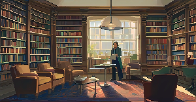 A local author reading in a cozy bookstore with an engaged audience, surrounded by books and warm lighting.