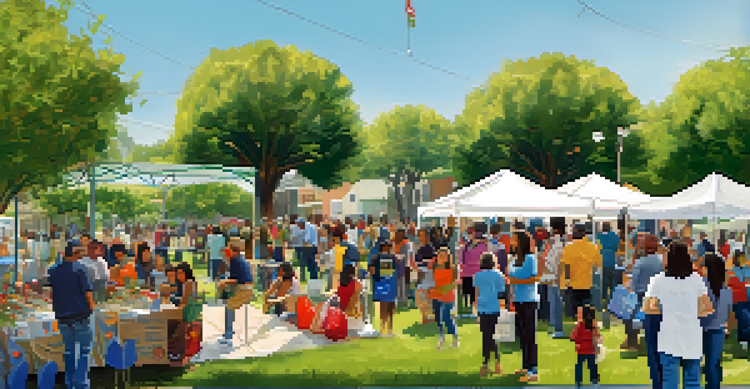 An outdoor event in San Jose with a nonprofit booth providing information about affordable housing, surrounded by families and volunteers.