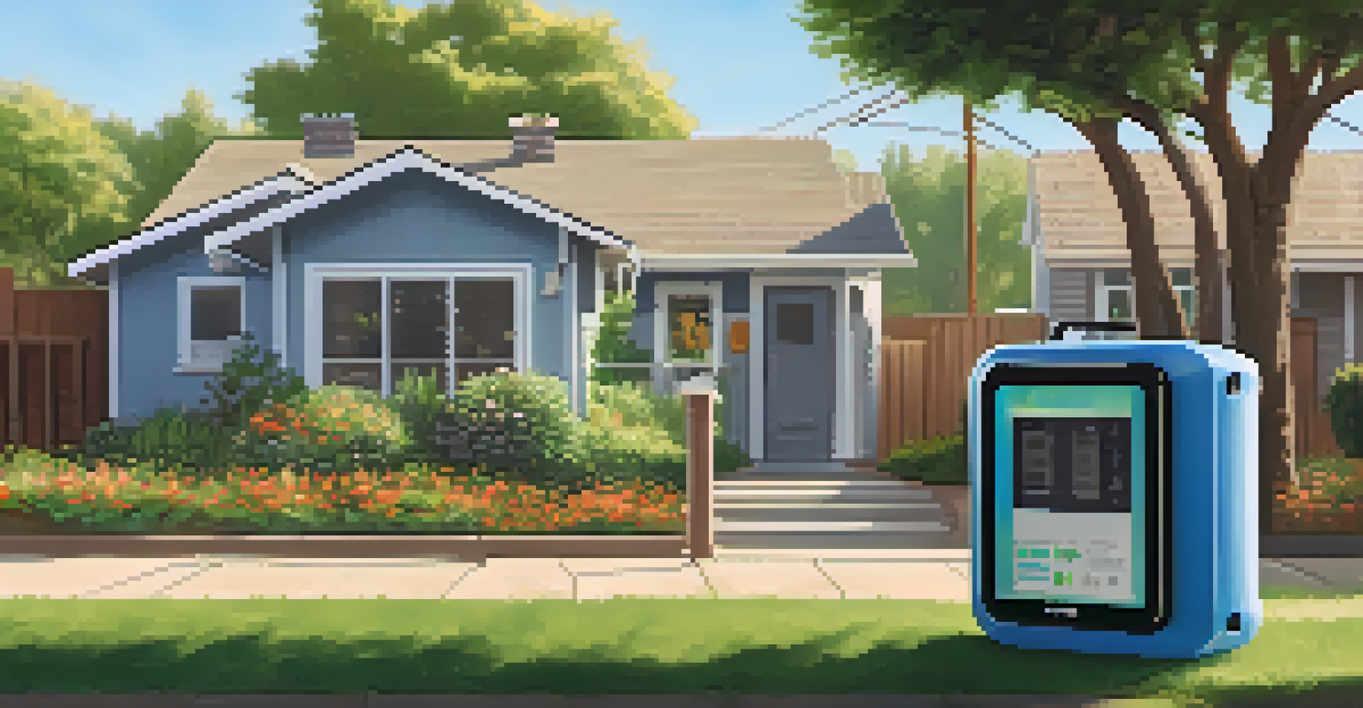 Close-up of an air quality monitoring device surrounded by greenery in a San Jose neighborhood.