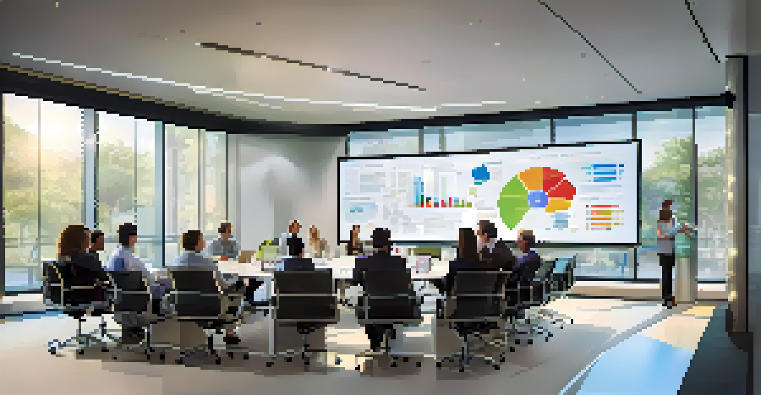 A diverse group of biotech professionals in a modern conference room discussing projects and sharing ideas.