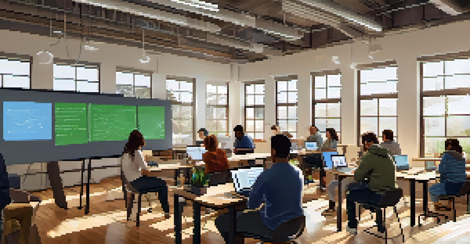 Participants engaging in a coding workshop in a bright and cozy community setting in San Jose.