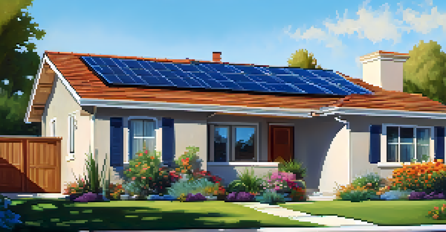 A San Jose home with solar panels on the roof and a beautiful garden.