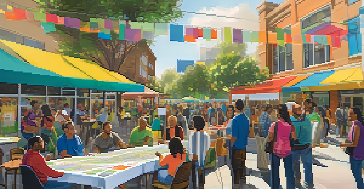 Residents of San Jose engaged in a community meeting about transit planning, discussing over a large map.