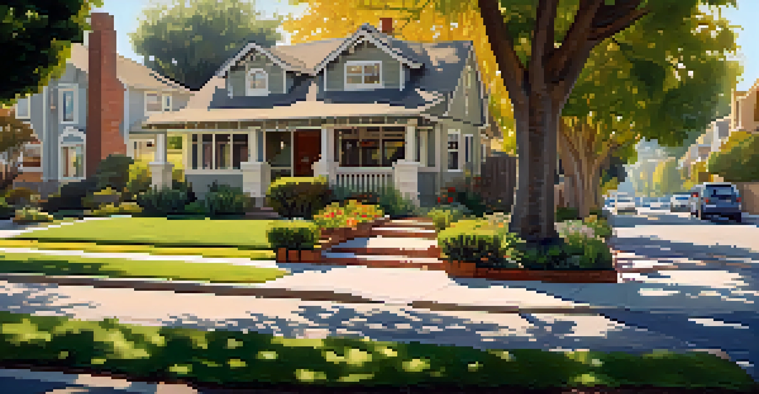 A family-friendly neighborhood in Willow Glen with charming homes and children playing in a park.