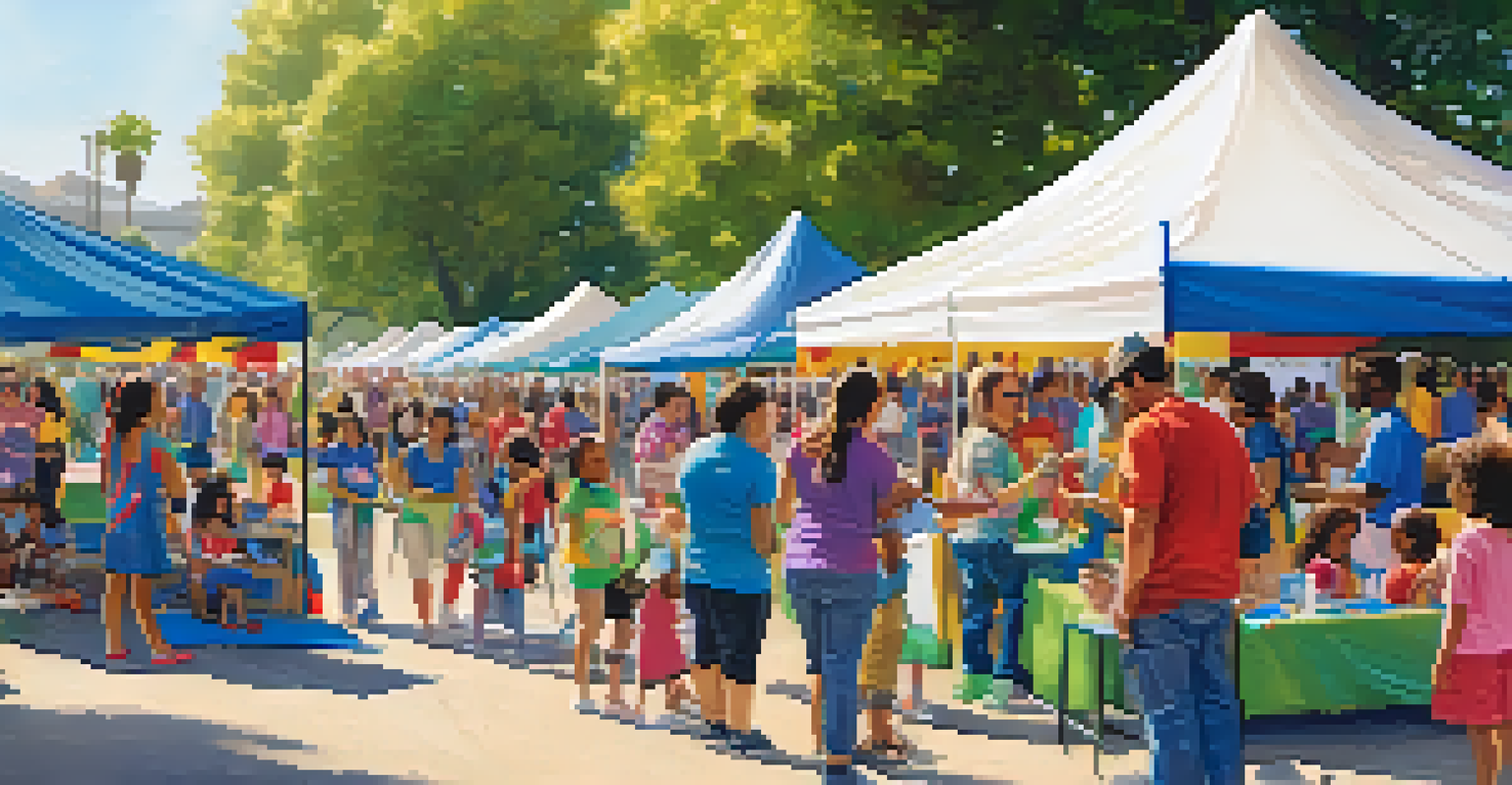 Families gathered at a community event in San Jose, engaging with educational resources and participating in activities.