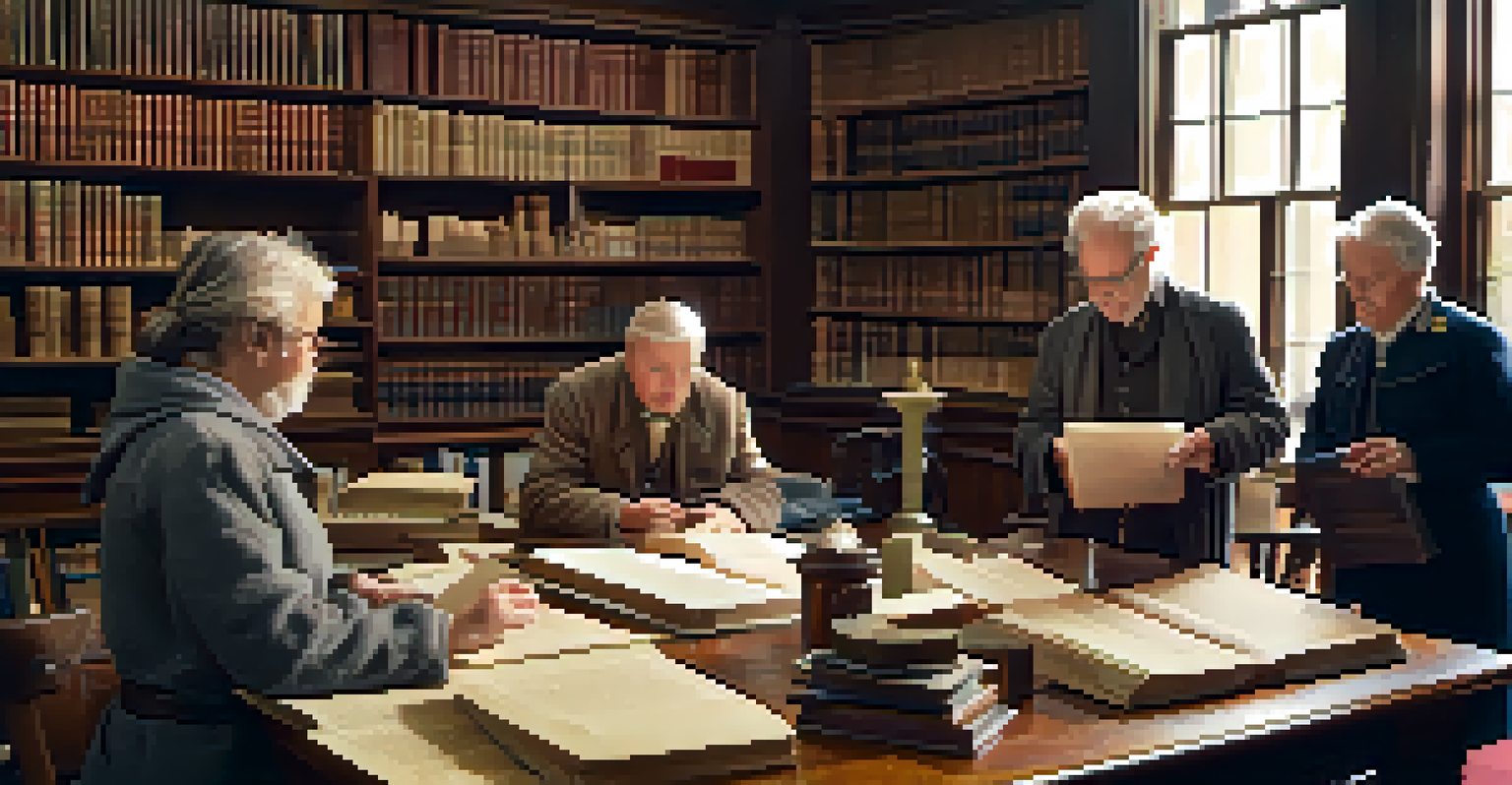 A workshop on historical preservation in a library, with residents learning about historical artifacts from an instructor.