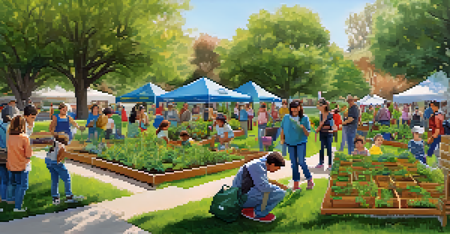 Families participating in a community gardening event in San Jose, planting native plants and learning about wildlife conservation.
