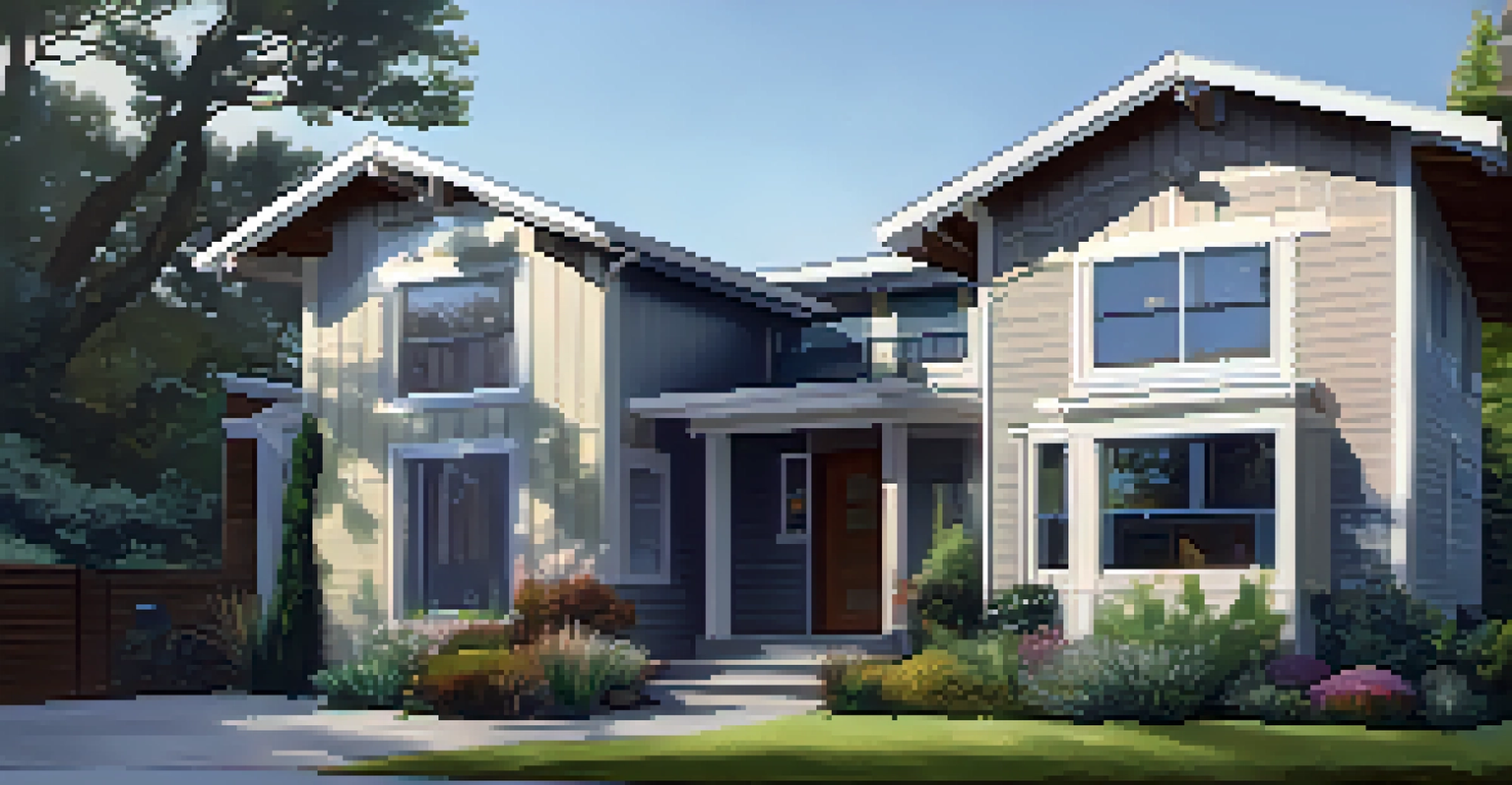 A home in San Jose with rainwater harvesting systems and greenery around it.