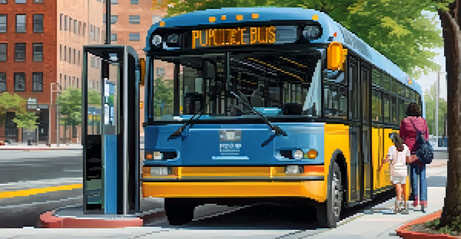 A senior woman using a walker boarding an accessible public bus, highlighting inclusivity and accessibility features.