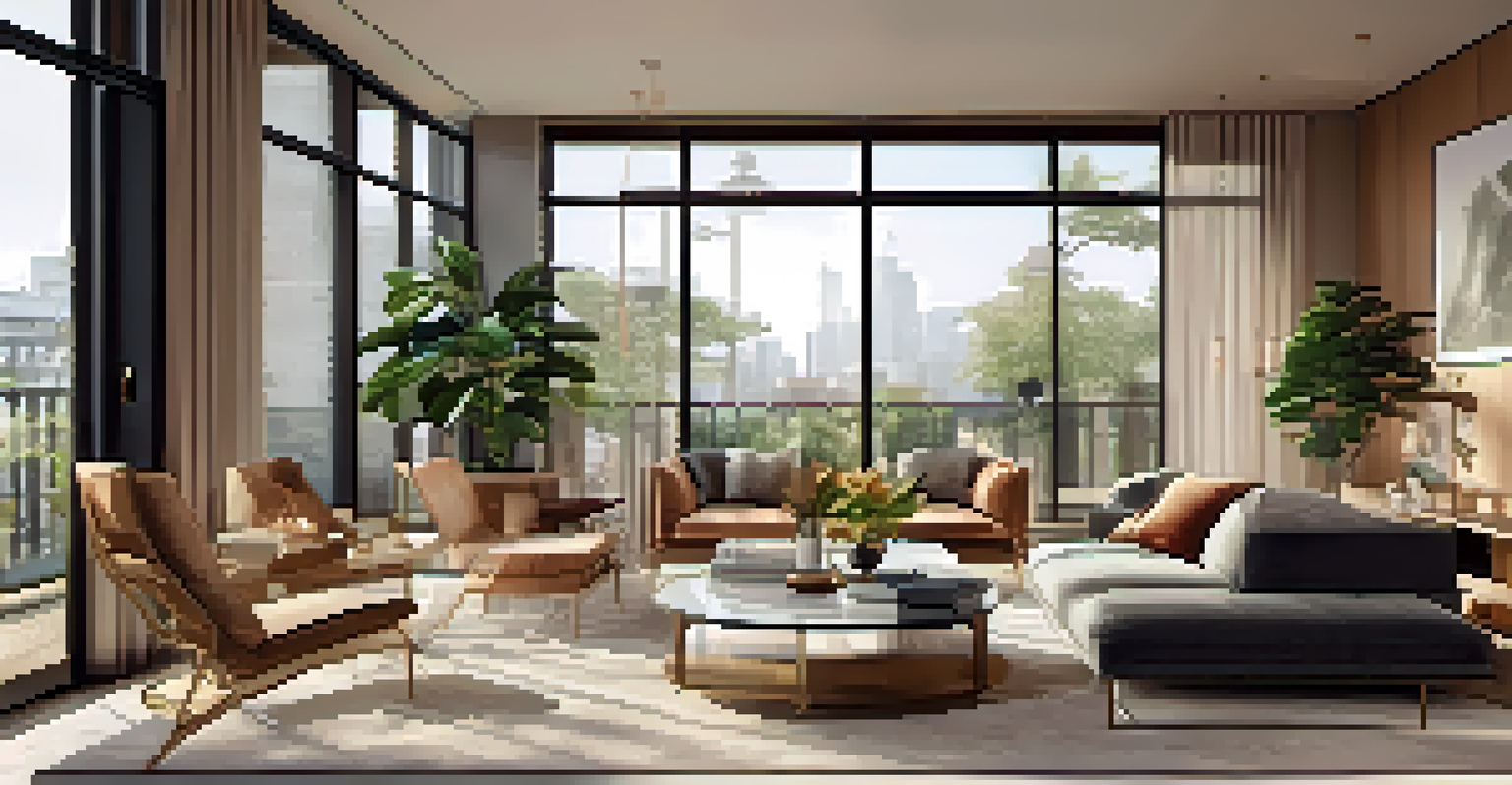 A beautifully decorated luxury apartment interior with modern furniture and plenty of natural light.