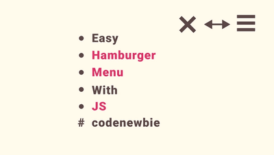 Easy hamburger menu with JS